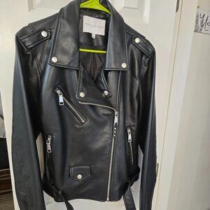 ✨ Rebecca Minkoff Jett Moto Jacket ✨ Women’s Size XL | Black Faux Leather
